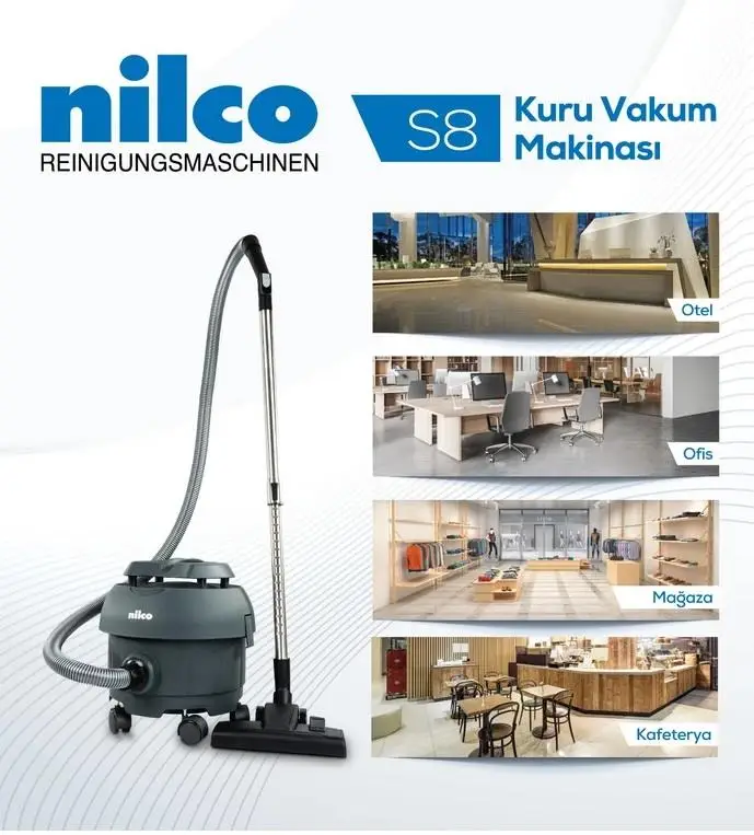 Nilco S 8 Kuru Vakum Süpürgesi